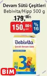BEBİVİTA/HİPP DEVAM SÜTÜ ÇEŞİTLERİ